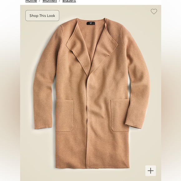 J. Crew Sweaters - J.Crew NWT Juliette collarless sweater-blazer sz L